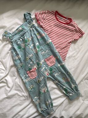 🐔 Baby Boden Farm Overall Set
